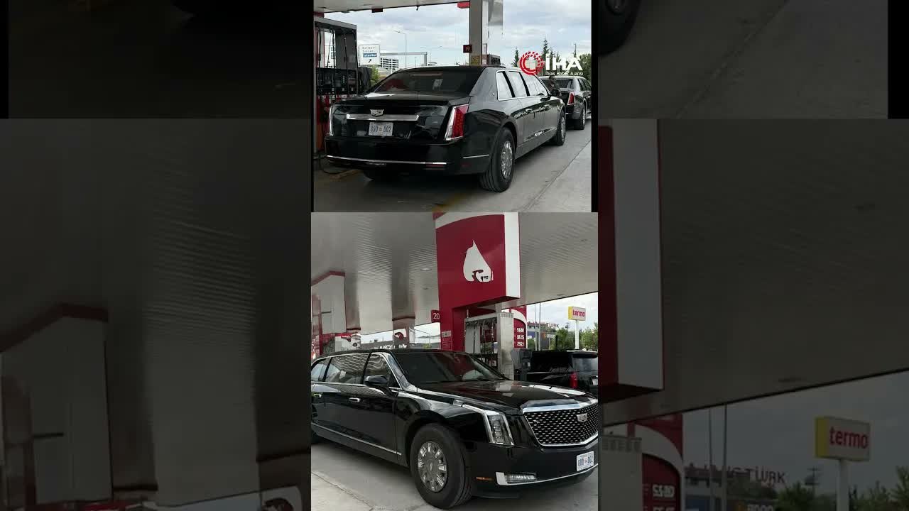 ABD Başkanı Trump'un makam aracı "canavar" Ankara yollarında