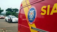 Jovem tem lesão na coluna após colisão entre carro e moto no Brasmadeira
