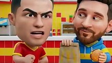 Ronaldo vs Messi Fast Food Battle 🍔 McDonald's vs Burger King ft.