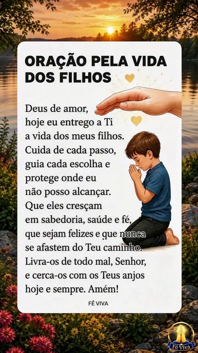 Oração Forte Para Abençoar e Proteger a Vida dos Seus Filhos!