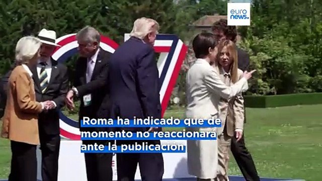 Trump se burla de Meloni con una foto en Truth Social: Necesitaría una orden de alejamiento