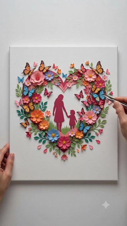 Coração de Primavera: A Arte em Papel Mais Satisfatória Que Você Verá Hoje 💖🦋