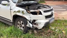 Mãe e filho ficam feridos em acidente entre S10 e Tracker no bairro Santo Onofre