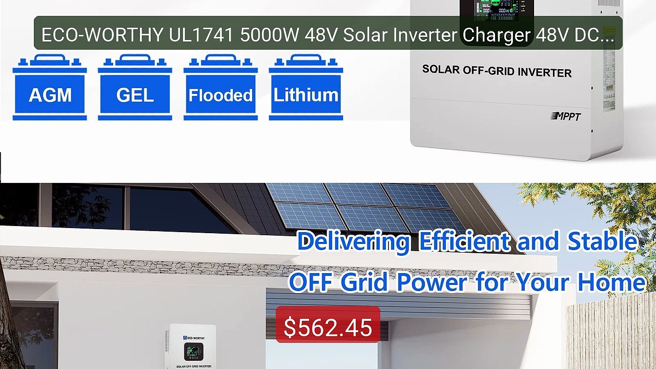 ECO-WORTHY UL1741 5000W 48V Solar Inverter Charger 48V DC to 1... -- Best Buy 2026 | Great Quality!
