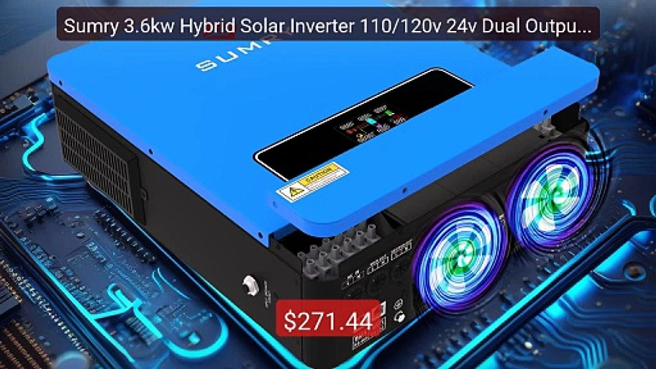 Sumry 3.6kw Hybrid Solar Inverter 110/120v 24v Dual Output wi... -- Amazing Value 2026 | Must Have!