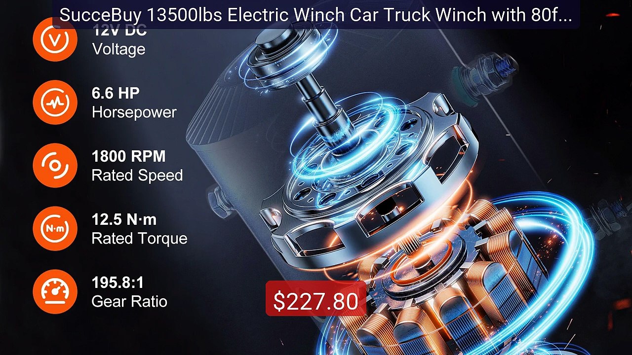 SucceBuy 13500lbs Electric Winch Car Truck Winch with 80ft Sy... -- Amazing Value 2026 | Must Have!