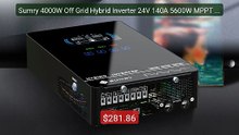 Sumry 4000W Off Grid Hybrid Inverter 24V 140A 5600W MPPT Sola... -- Amazing Value 2026 | Must Have!