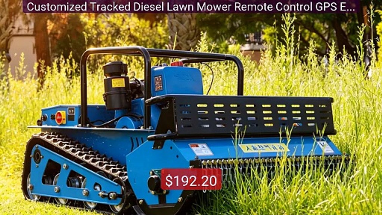 Customized Tracked Diesel Lawn Mower Remote Control GPS Ena... -- Top Pick 2026 | Unbeatable Price!