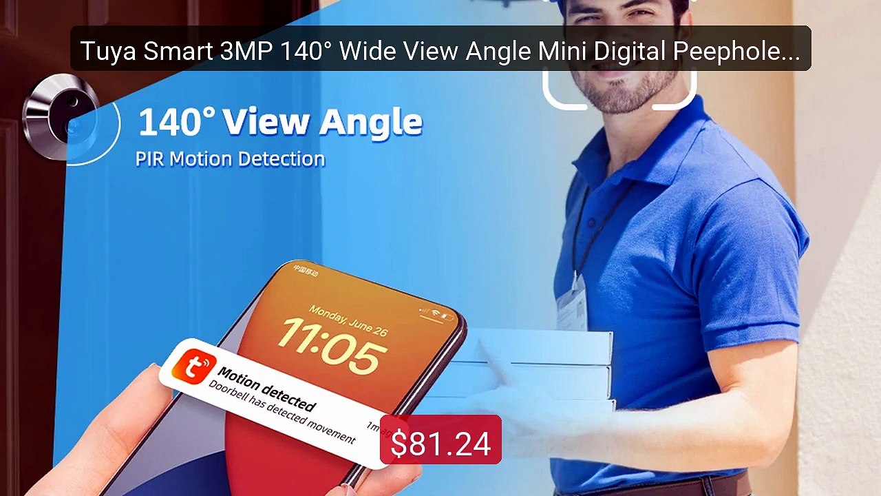 Tuya Smart 3MP 140° Wide View Angle Mini Digital Peephole Eye Viewe... -- Top Rated 2026 | Buy Now!