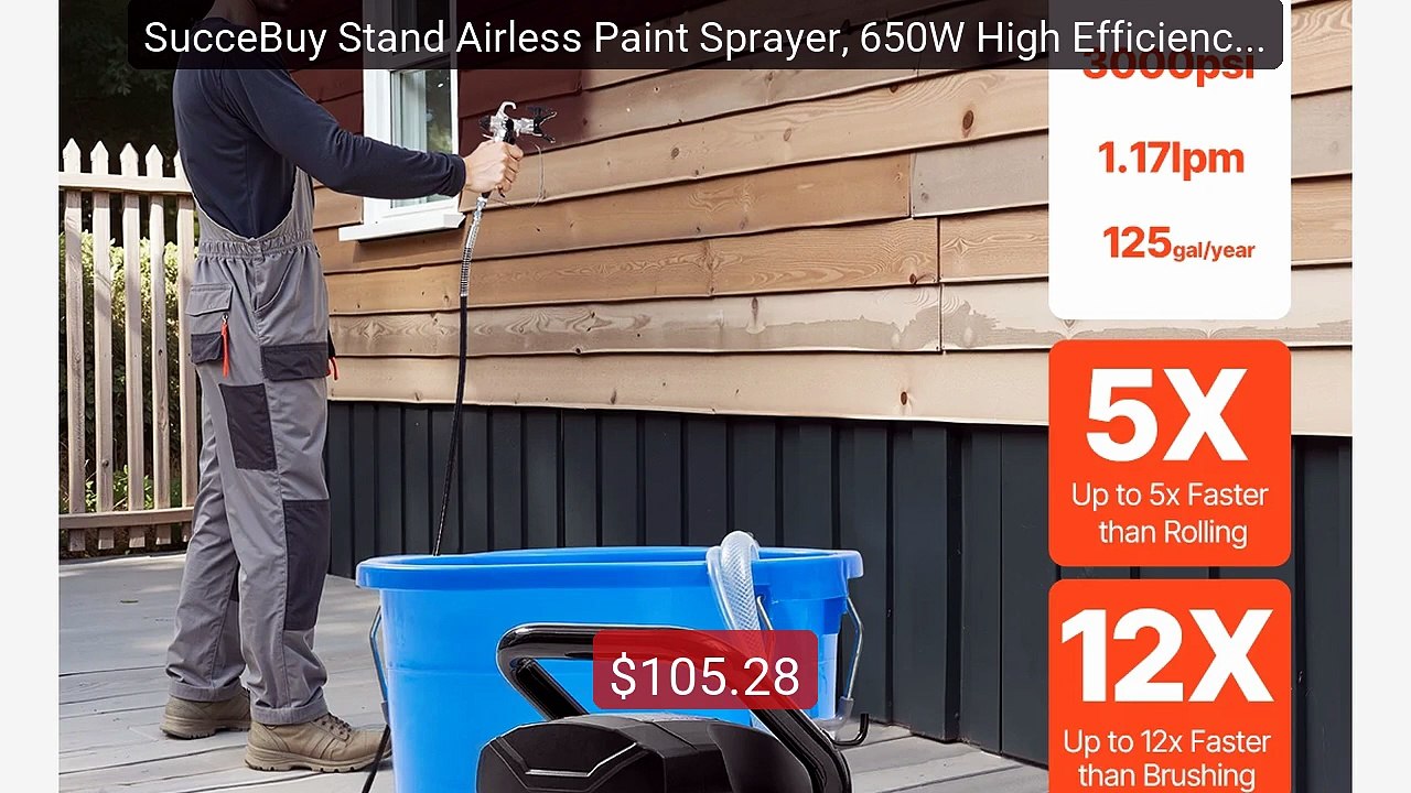 SucceBuy Stand Airless Paint Sprayer, 650W High Efficiency Airless... -- Best Deal 2026 | Shop Now!