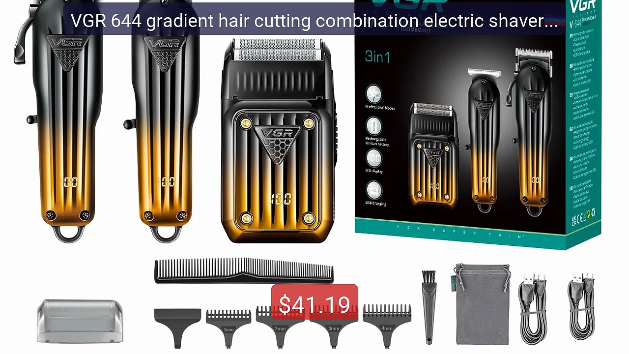 VGR 644 gradient hair cutting combination electric shaver rech... -- Best Buy 2026 | Great Quality!