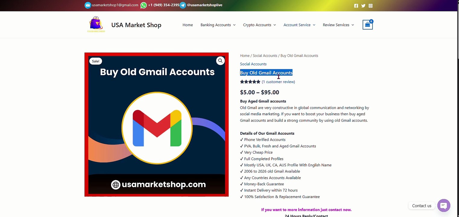 Top 5 Sites for Buying Old Gmail Accounts In Bu...