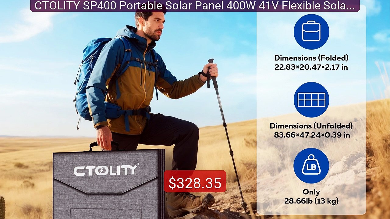 CTOLITY SP400 Portable Solar Panel 400W 41V Flexible Solar Charger... -- Best Deal 2026 | Shop Now!