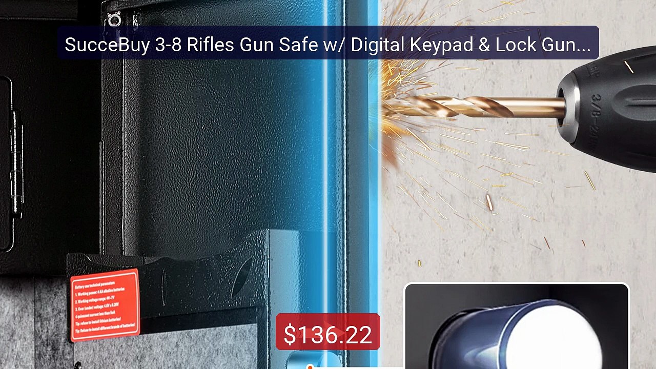 SucceBuy 3-8 Rifles Gun Safe w/ Digital Keypad & Lock Gun Sto... -- Amazing Value 2026 | Must Have!
