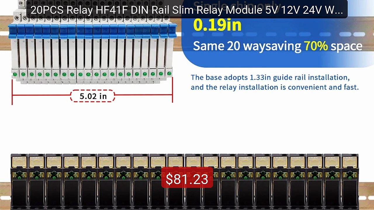 20PCS Relay HF41F DIN Rail Slim Relay Module 5V 12V 24V With L... -- Best Buy 2026 | Great Quality!