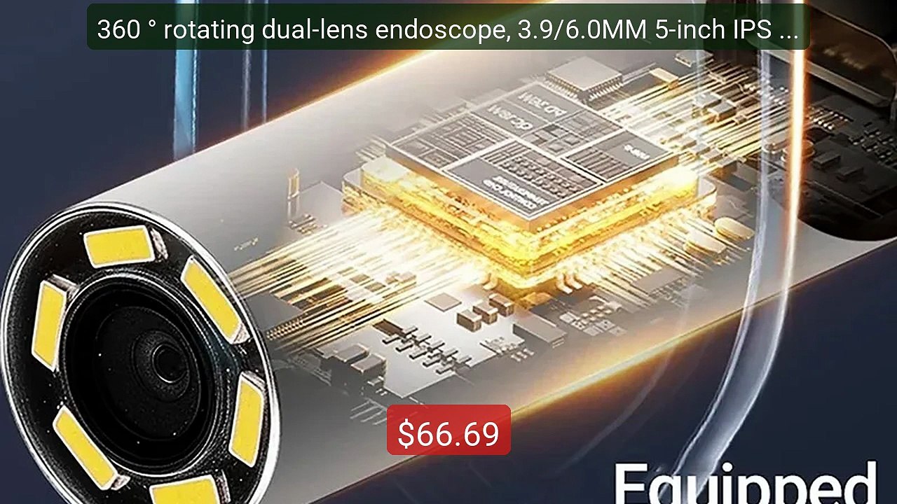 360 ° rotating dual-lens endoscope, 3.9/6.0MM 5-inch IPS endoscope ... -- Top Rated 2026 | Buy Now!