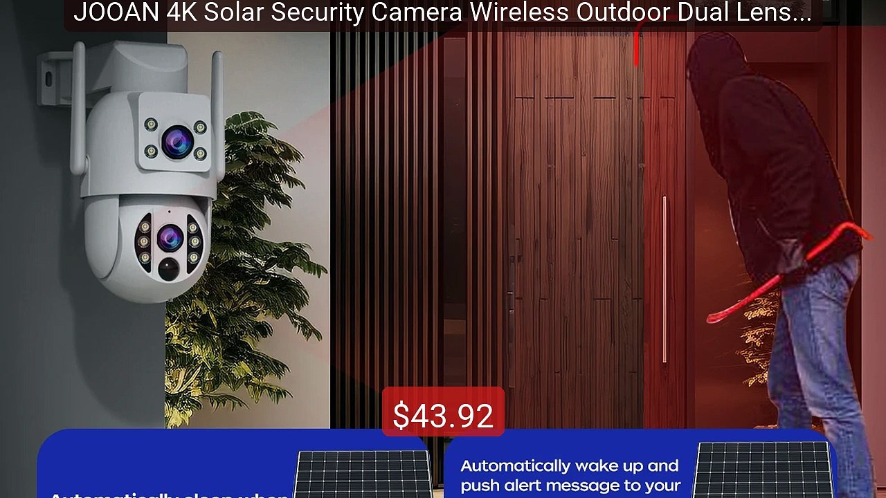 JOOAN 4K Solar Security Camera Wireless Outdoor Dual Lens Sola... -- Hot Deal 2026 | Limited Offer!