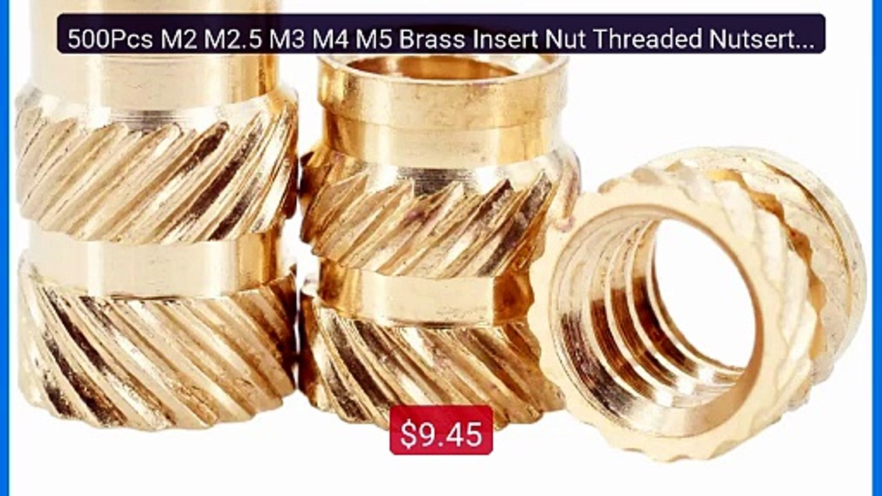 500Pcs M2 M2.5 M3 M4 M5 Brass Insert Nut Threaded Nutsert Knurled H... -- Top Rated 2026 | Buy Now!