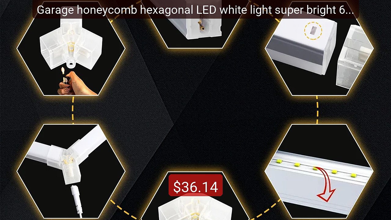 Garage honeycomb hexagonal LED white light super bright 6500K ... -- Hot Deal 2026 | Limited Offer!