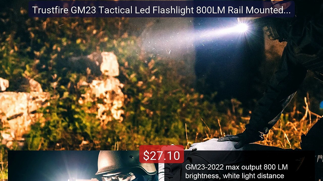 Trustfire GM23 Tactical Led Flashlight 800LM Rail Mounted USB... -- Amazing Value 2026 | Must Have!