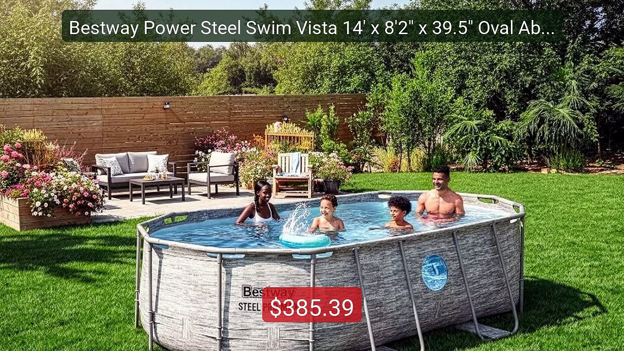 Bestway Power Steel Swim Vista 14' x 8'2" x 39.5" Oval Abov... -- Top Pick 2026 | Unbeatable Price!