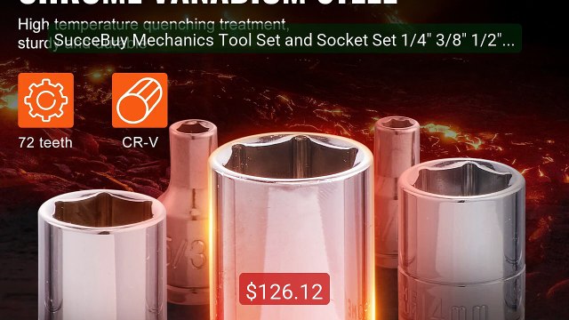 SucceBuy Mechanics Tool Set and Socket Set 1/4 3/8 1/2 Driv... Best Buy 2026 | Great Quality!