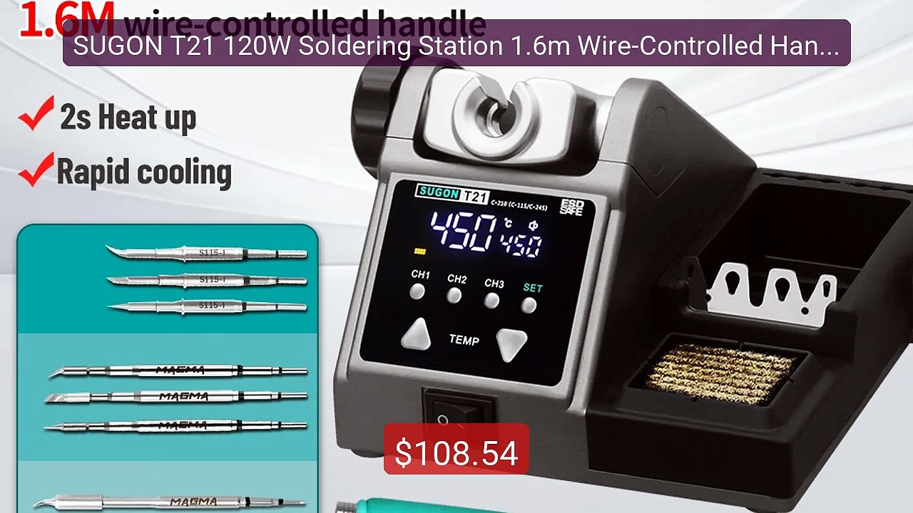 SUGON T21 120W Soldering Station 1.6m Wire-Controlled Handle E... -- Hot Deal 2026 | Limited Offer!