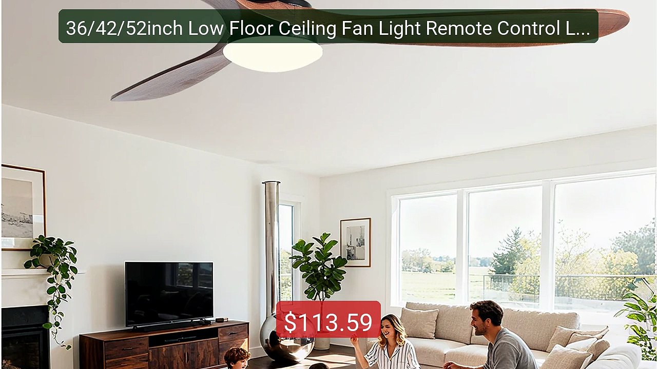 36/42/52inch Low Floor Ceiling Fan Light Remote Control Led Llights... -- Top Rated 2026 | Buy Now!