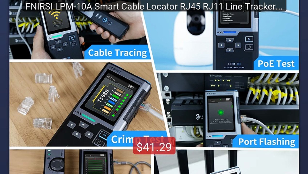 FNIRSI LPM-10A Smart Cable Locator RJ45 RJ11 Line Tracker Length T... -- Best Deal 2026 | Shop Now!