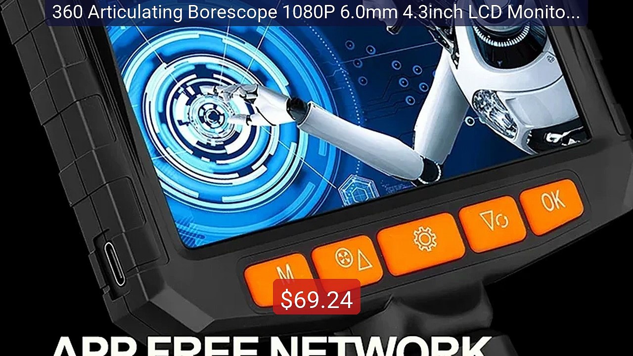 360 Articulating Borescope 1080P 6.0mm 4.3inch LCD Monitor In... -- Amazing Value 2026 | Must Have!