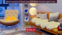 2026 Creative E27 Desk lamp LED Metal Chrome Light Living Room Hot... -- Best Deal 2026 | Shop Now!