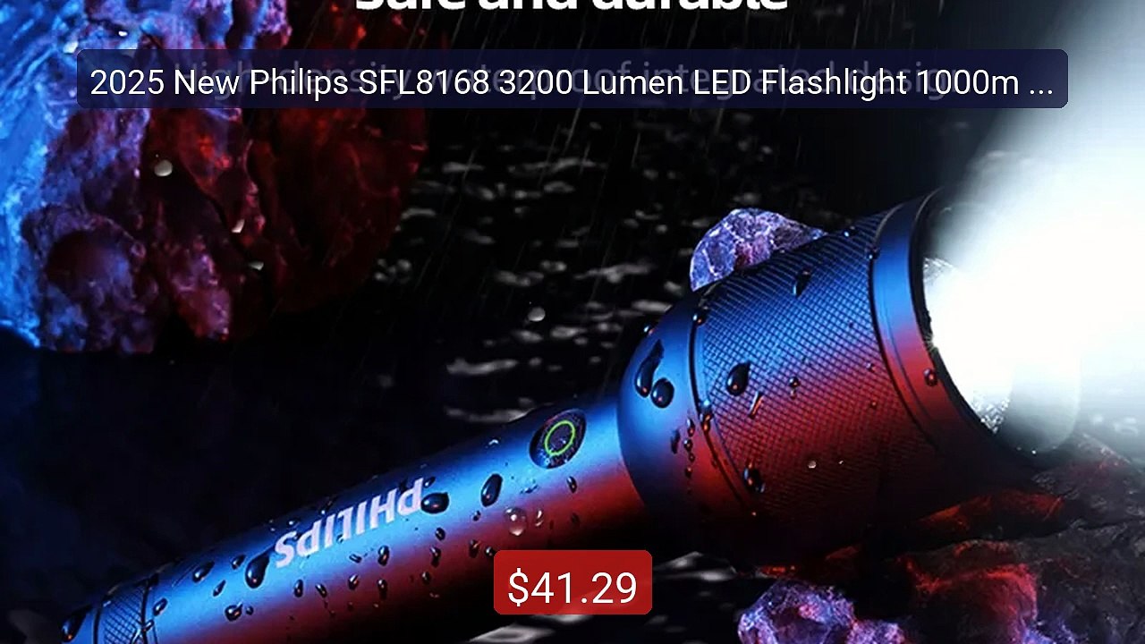 2025 New Philips SFL8168 3200 Lumen LED Flashlight 1000m Porta... -- Hot Deal 2026 | Limited Offer!