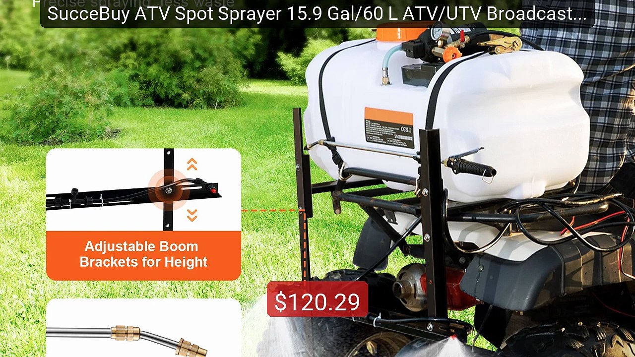 SucceBuy ATV Spot Sprayer 15.9 Gal/60 L ATV/UTV Broadcast Spra... -- Hot Deal 2026 | Limited Offer!
