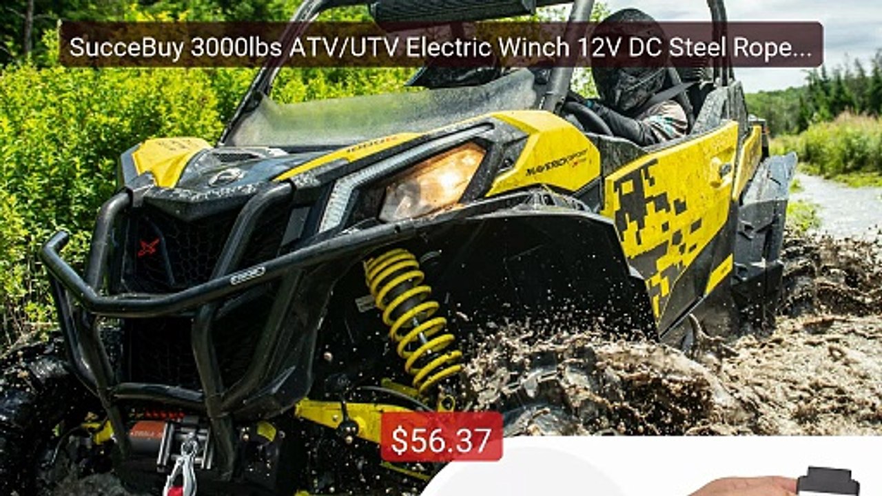 SucceBuy 3000lbs ATV/UTV Electric Winch 12V DC Steel Rope W... -- Top Pick 2026 | Unbeatable Price!