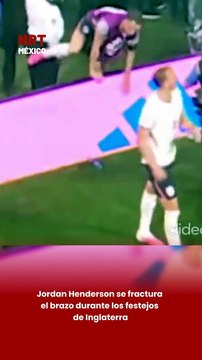 Jordan Henderson se fractura el brazo durante los festejos de Inglaterra