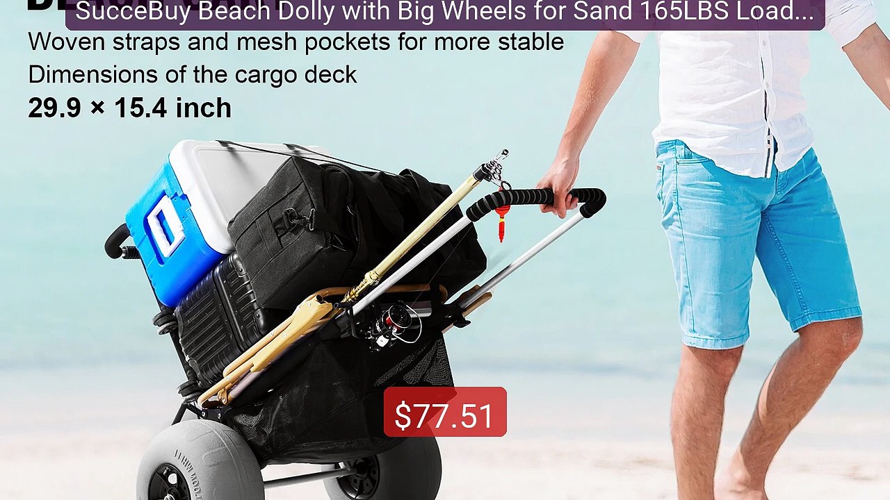 SucceBuy Beach Dolly with Big Wheels for Sand 165LBS Loading Capac... -- Best Deal 2026 | Shop Now!