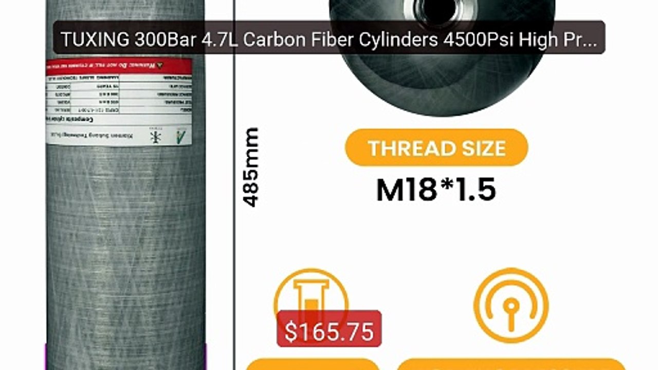 TUXING 300Bar 4.7L Carbon Fiber Cylinders 4500Psi High Pres... -- Top Pick 2026 | Unbeatable Price!