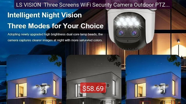 LS VISION Three Screens WiFi Security Camera Outdoor PTZ 10X Optic... Top Rated 2026 | Buy Now!
