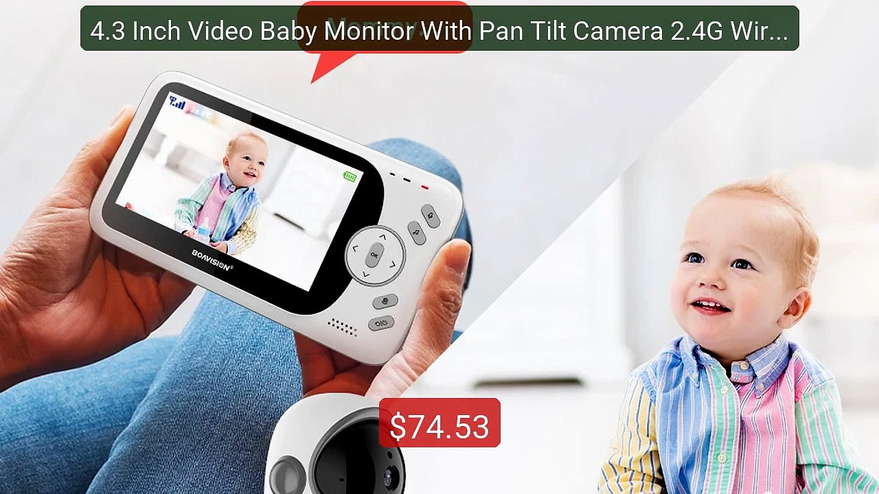 4.3 Inch Video Baby Monitor With Pan Tilt Camera 2.4G Wireless Two... -- Best Deal 2026 | Shop Now!