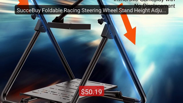SucceBuy Foldable Racing Steering Wheel Stand Height Adjustabl... Hot Deal 2026 | Limited Offer!