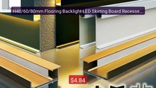 H40/60/80mm Flooring Backlight LED Skirting Board Recessed Aluminum... -- Top Rated 2026 | Buy Now!