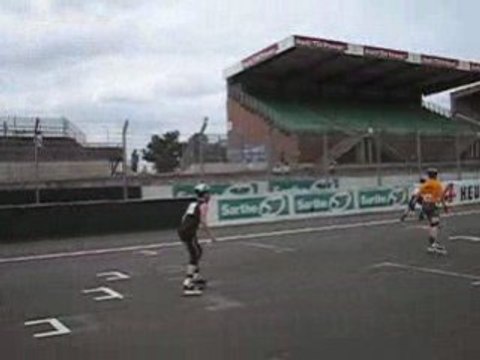 l'arrivée des 24 heures roller 2008 avec jin