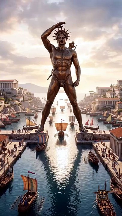 🌅🏛️ Imagine sailing into an ancient harbor guarded by a statue taller than a modern skyscraper. The Colossus of Rhodes was one of history's greatest wonders... until everything changed.