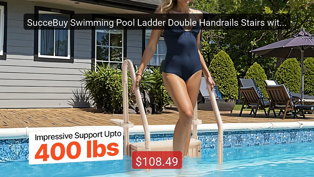 SucceBuy Swimming Pool Ladder Double Handrails Stairs with Non... -- Best Buy 2026 | Great Quality!