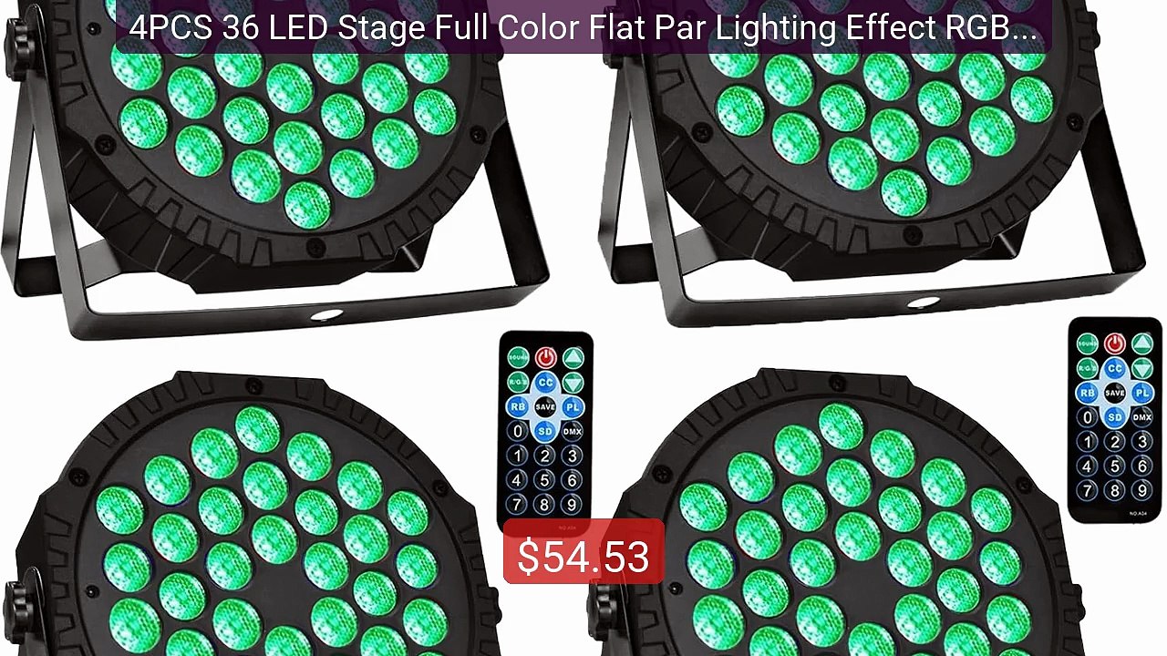 4PCS 36 LED Stage Full Color Flat Par Lighting Effect RGB 3IN1 DMX ... -- Top Rated 2026 | Buy Now!