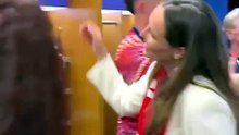 Princess Ingrid Alexandra, who will be Queen of Norway in the future, met with her country's national team after the victory against Brazil.
