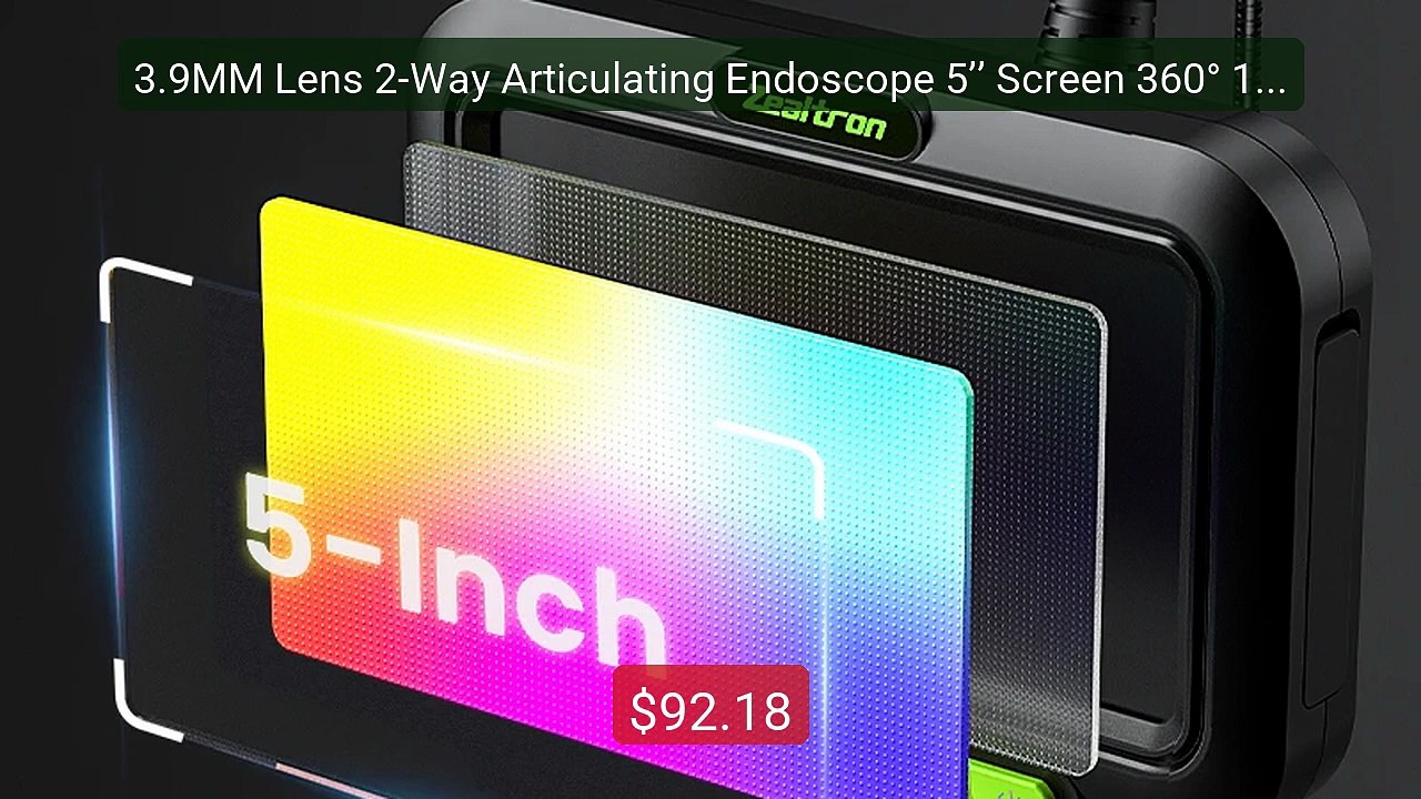 3.9MM Lens 2-Way Articulating Endoscope 5’’ Screen 360° 180° ... -- Amazing Value 2026 | Must Have!