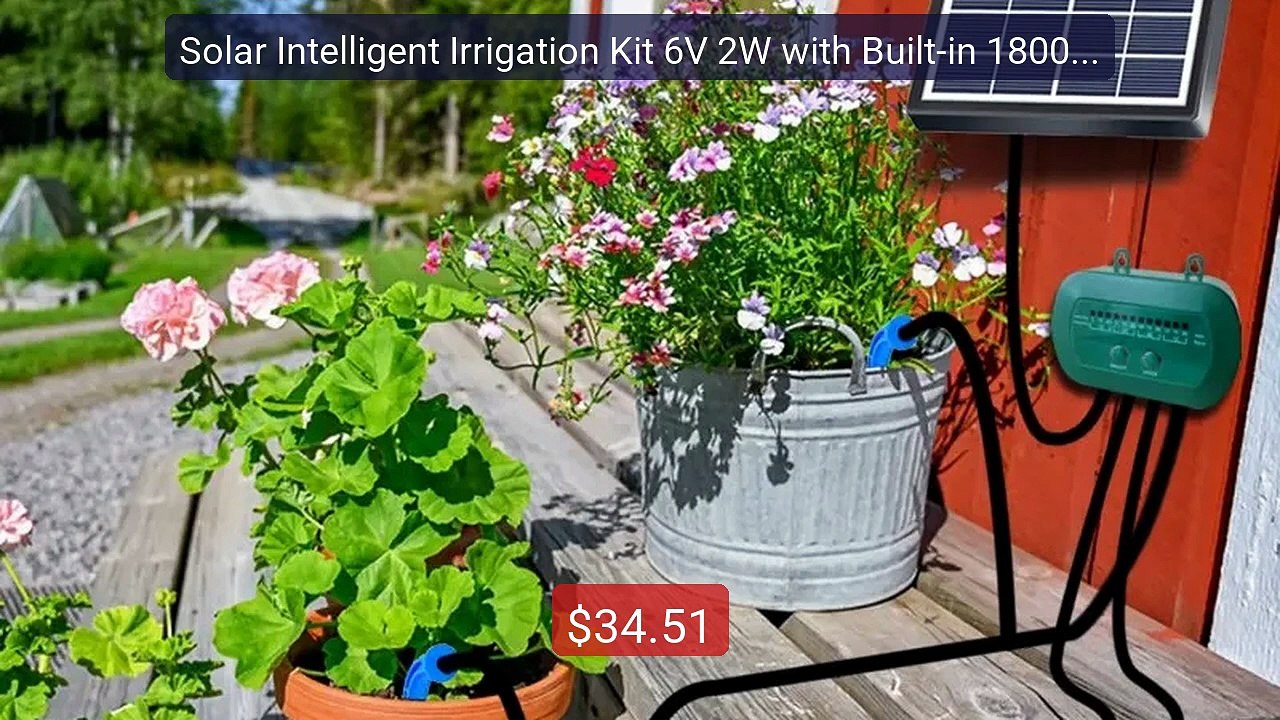 Solar Intelligent Irrigation Kit 6V 2W with Built-in 1800mAh B... -- Hot Deal 2026 | Limited Offer!