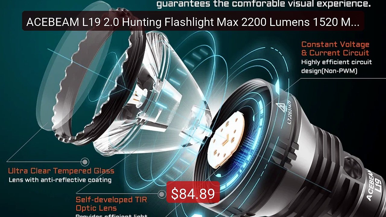 ACEBEAM L19 2.0 Hunting Flashlight Max 2200 Lumens 1520 Meters... -- Best Buy 2026 | Great Quality!