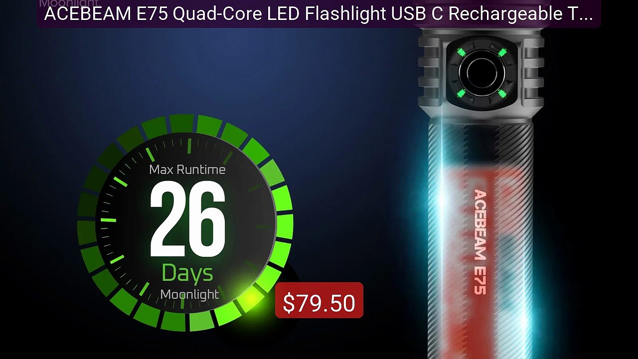 ACEBEAM E75 Quad-Core LED Flashlight USB C Rechargeable Tor... -- Top Pick 2026 | Unbeatable Price!